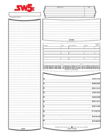First page of Deployment sheet, form fillable