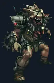 Illustration of the Flesh Raider species