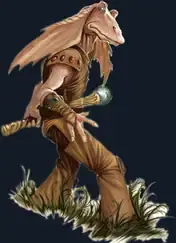 Illustration of the Gungan species